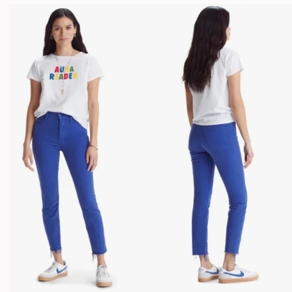 MOTHER Denim - Mother The Stunner Ankle Fray Play Date Blue Jean | 29